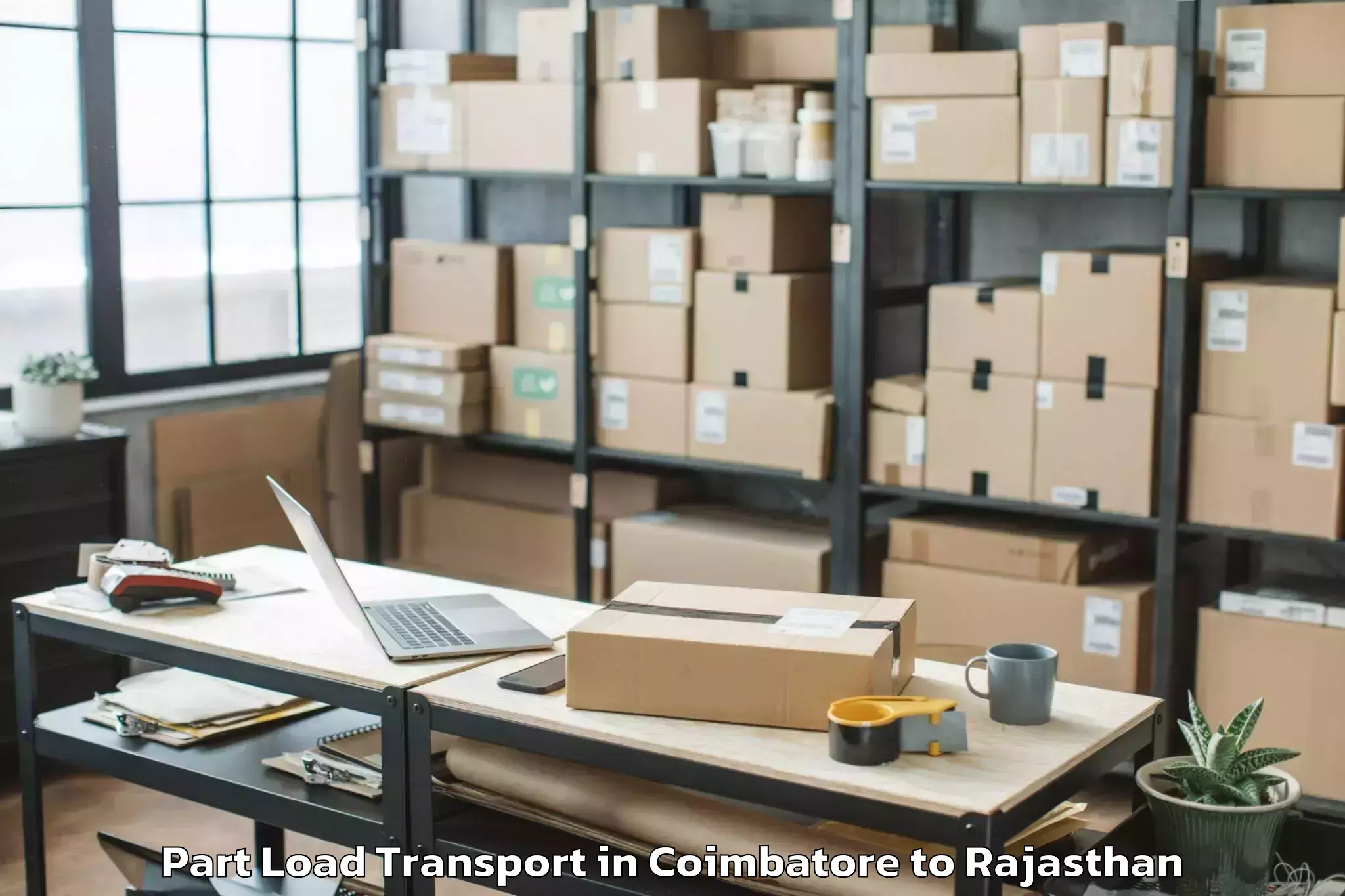 Hassle-Free Coimbatore to Raisingh Nagar Part Load Transport